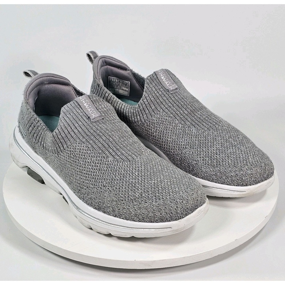 Skechers Go Walk 6 Slip In Hands Free Stretch Shoes Hyper Pillars Comfort Sz 8